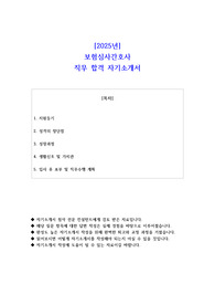 2025년 보험심사간호사 직무 합격 자소서