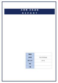 (A+) 정신실습 조현병 간호과정