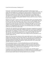 건강형평성 주제의 영어 보고서 [Lesson from the Documentary 'Bending the Arc']