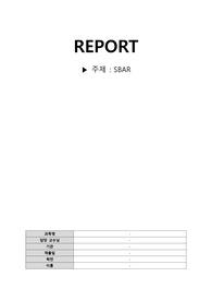 관리 sbar 보고서