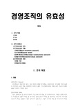 [경영조직론] 경영조직의 유효성