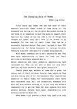 [영어영작] The changing role of women