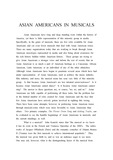 [영어 에세이] ASIAN AMERICANS IN MUSICALS