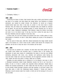 코카콜라 기업 보고서(영문)/코카콜라의 역사, 상품, 고객, 경쟁자, 위치, 목표 등/기업영어/영문보고서