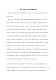 My major is management (영어에세이)