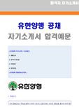 유한양행 연구개발R&amp;D 자기소개서 (유한양행 자소서)