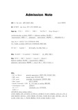 OS admission note (정형외과 어드미션 노트)