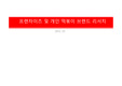   떡볶이 브랜드 조사 ( 프랜차이즈 &amp; 개인)