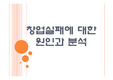 [창업]창업실패에 대한 원인과 분석 PPT자료