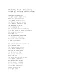 The Darkling Thrush-Thomas Hardy(20c영미시)