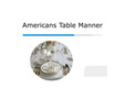 미국 식사 예절 (American table manner)