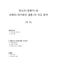 [고전소설의 이해] 판소리춘향가와 오페라피가로의 결혼의 비교 분석 및 특징과 유사성