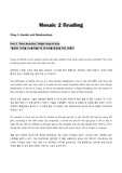 제대로번역한 Mosaic2 Reading Chap3. Gender and Relationships Part2. Bare Branches Might Snap in Asia 본문번역