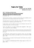 제대로번역한 Topics for Today Chap09. The Gift of Life When One Body Can Save Another 본문번역(4th edition)