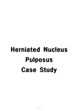 추간판 탈출증(HNP,Herniated Nucleus Pulposus) 간호학 케이스 스터디(CASE STUDY)