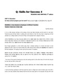 제대로번역한 Skills for Success4 UNIT6-1. From Student to Employee: A Difficult Transition 본문번역(2nd 개정판)