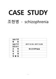 A+ 정신간호학 case study - 조현병 schizophrenia 간호진단2개