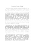 [Essay(에세이)] Human and Climate Change (인간과 기후변화)