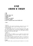조직론 시험문제 및 모범답안 A+