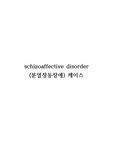 schizoaffective disorder(분열정동장애) CASE