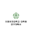 이화여자대학교 예술학과(석사) 합격_대학원 연구계획서