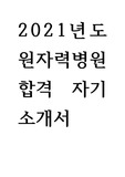 2021년도 원자력병원 최종합격 자소서