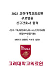 2022고려대학교의료원 구로병원 신규간호사 최종합격스펙/자소서/인적성시험 면접TIP/면접기출답변!