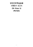 A+ 뼈 관절염 성인간호케이스 간호진단 5개, 간호과정 4개