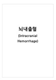A+ 받음 !! 성인간호학 ER(응급실) 뇌내출혈 (ICH) case study 논문 내용도 들어있음!