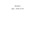 전하와 전기력 예비레포트
