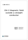 아주대)현대물리학실험 Magnetic field outside a straight conductor 결과