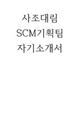 사조대림 SCM기획팀  자기소개서